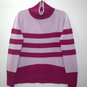 Stripe Tuck Neck Sweater