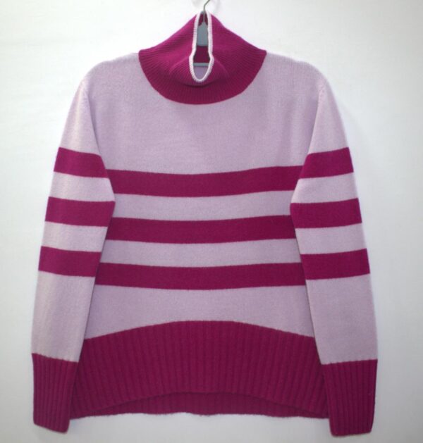 Stripe Tuck Neck Sweater