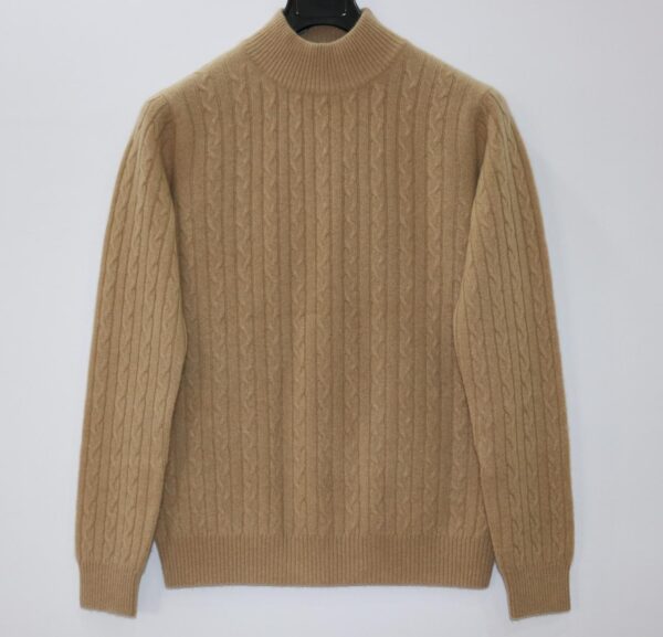 Ladies Cable Knit T Neck Sweater