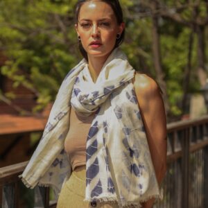 Woven Tie Dye Felted Scarf