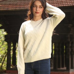 Cable Round Neck Pullover